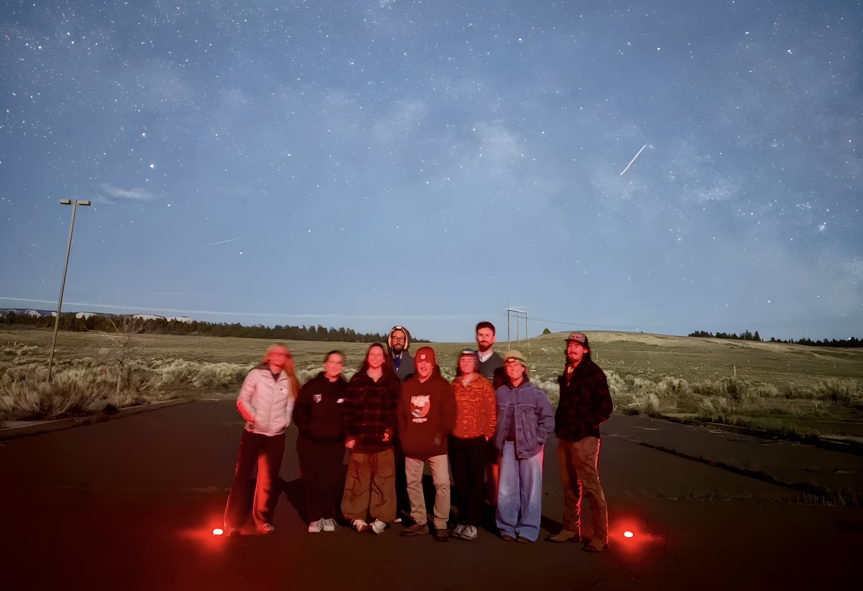 Group stargazing under the stars at Bryce Canyon